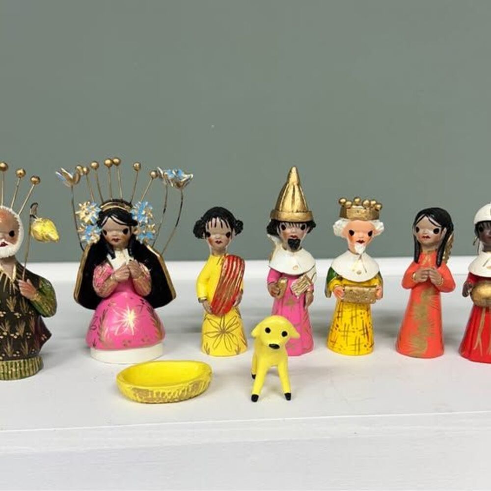 Vintage Mexican Nativity Hand Painted *Read*
